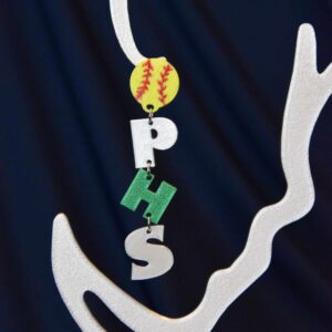 Plaquemine High School Softball Earrings