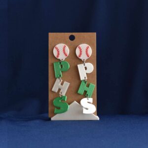 Plaquemine High School Baseball Earrings